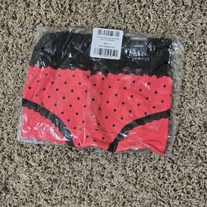 Torrid Size 2 (XXL) Cotton Mid Rise Hipster Lace Trim Panty